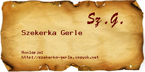 Szekerka Gerle névjegykártya